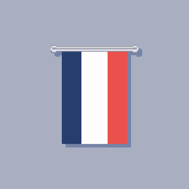Ilustración de la plantilla de la bandera de Francia
