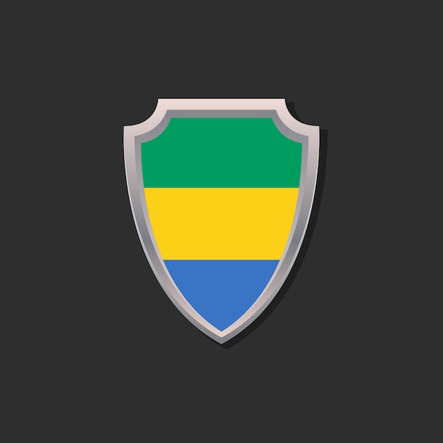 Ilustración de la plantilla de la bandera de Gabón