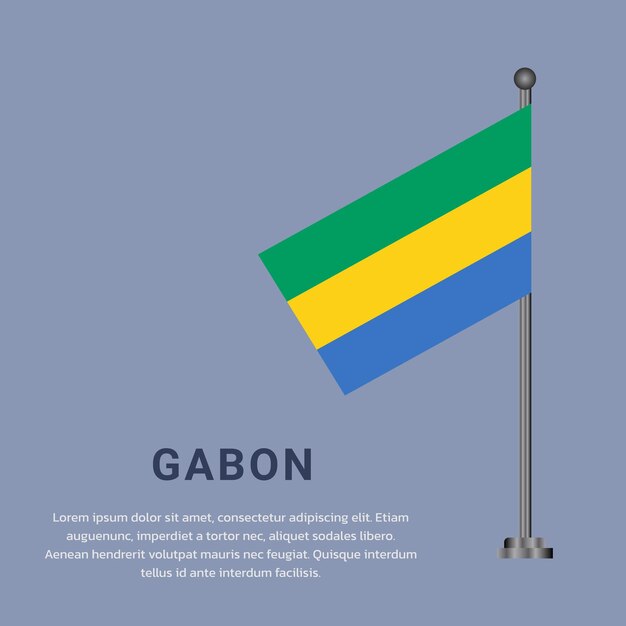 Ilustración de la plantilla de la bandera de Gabón