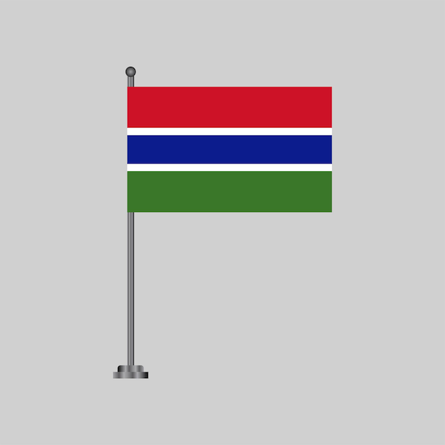 Ilustración de la plantilla de la bandera de Gambia