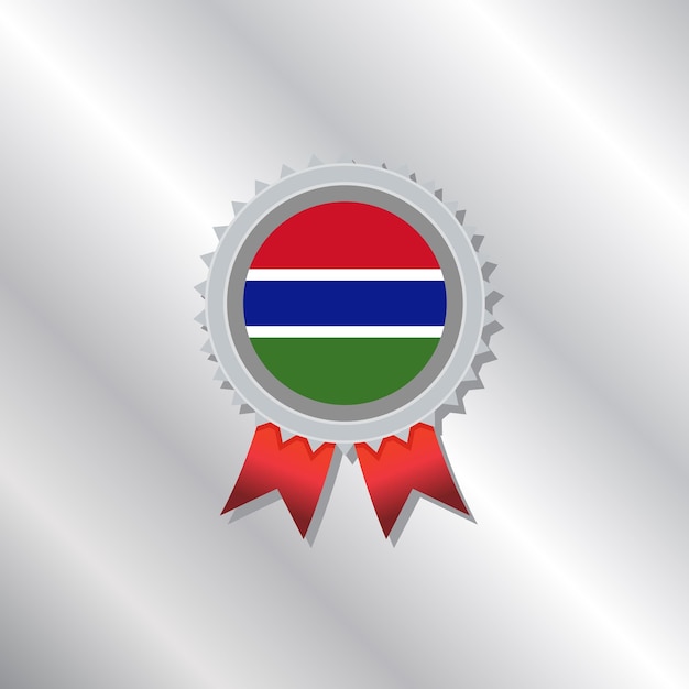 Vector ilustración de la plantilla de la bandera de gambia