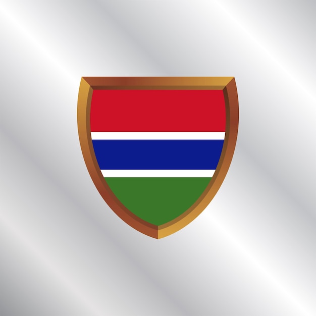 Ilustración de la plantilla de la bandera de gambia