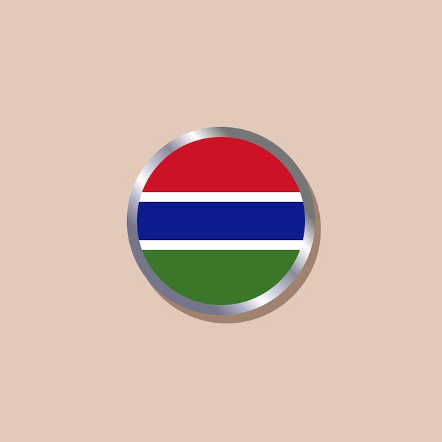 Ilustración de la plantilla de la bandera de Gambia