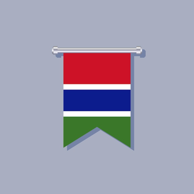 Ilustración de la plantilla de la bandera de Gambia