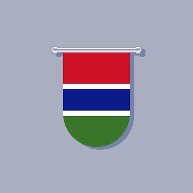 Ilustración de la plantilla de la bandera de Gambia