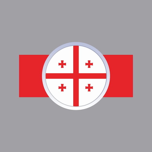 Vector ilustración de la plantilla de la bandera de georgia