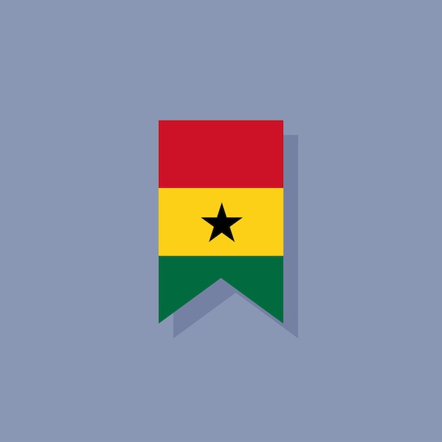 Ilustración de la plantilla de la bandera de Ghana