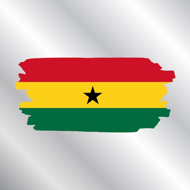 Ilustración de la plantilla de la bandera de Ghana