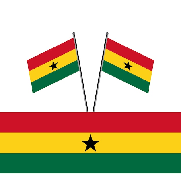 Vector ilustración de la plantilla de la bandera de ghana