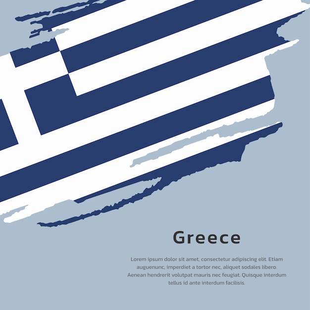 Ilustración de la plantilla de la bandera de grecia