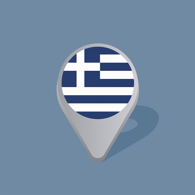 Vector ilustración de la plantilla de la bandera de grecia