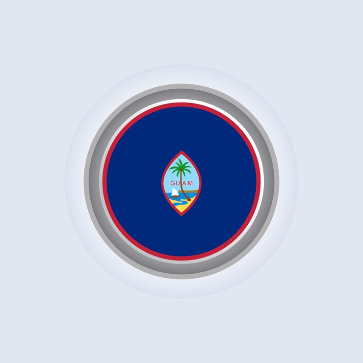 Vector ilustración de la plantilla de la bandera de guam