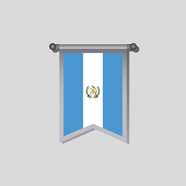 Ilustración de la plantilla de la bandera de Guatemala