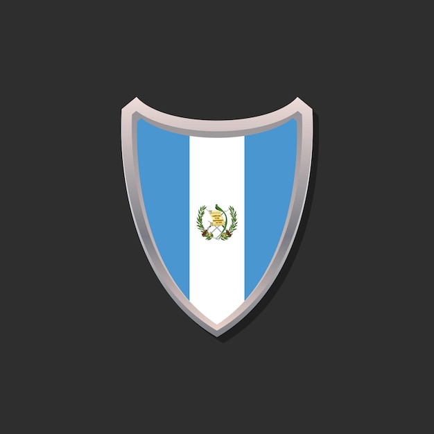 Ilustración de la plantilla de la bandera de Guatemala