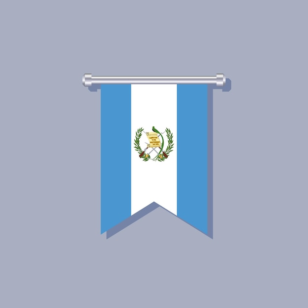 Ilustración de la plantilla de la bandera de guatemala