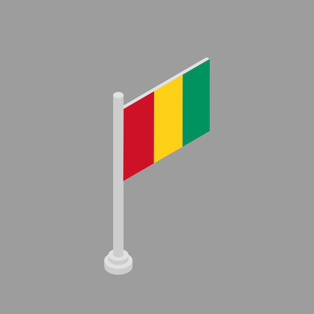 Ilustración de la plantilla de la bandera de Guinea