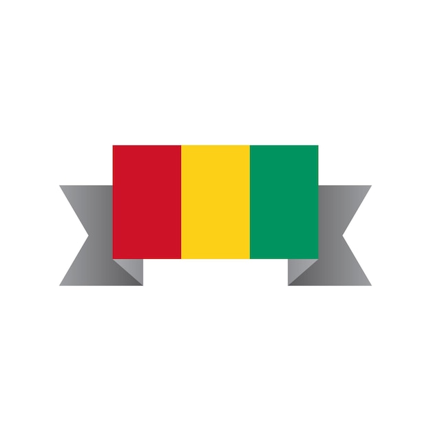 Ilustración de la plantilla de la bandera de guinea