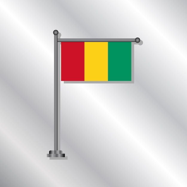 Ilustración de la plantilla de la bandera de Guinea