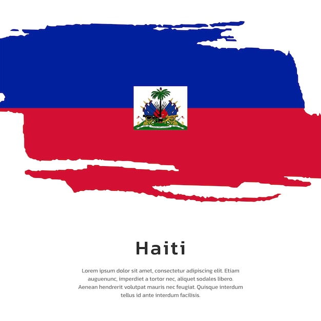 Ilustración de la plantilla de la bandera de Haití