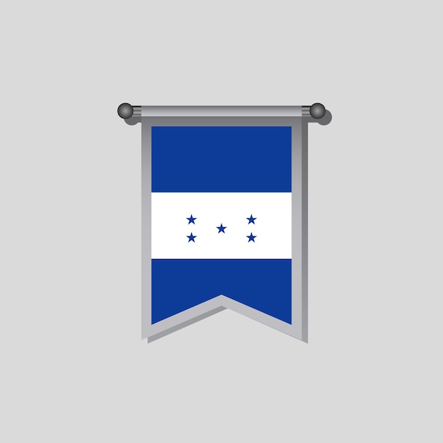 Ilustración de la plantilla de la bandera de Honduras