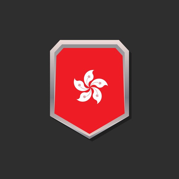 Ilustración de la plantilla de la bandera de Hong Kong