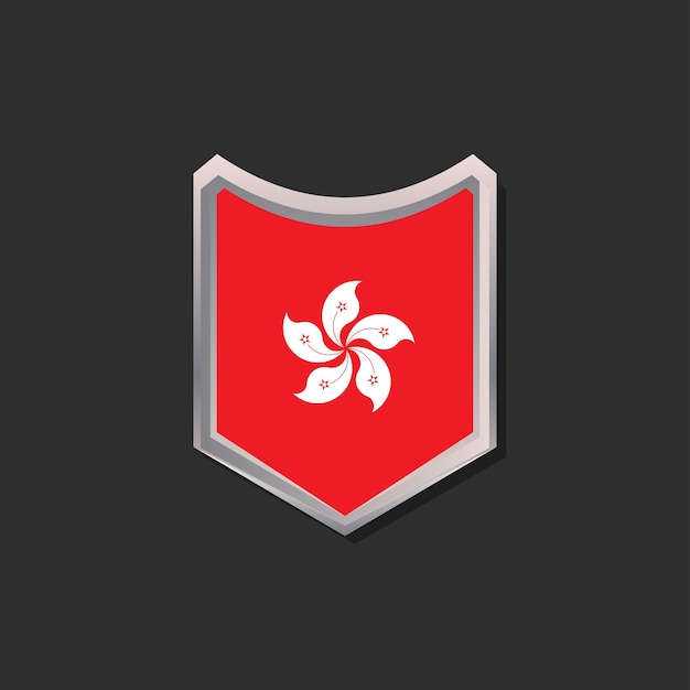 Ilustración de la plantilla de la bandera de Hong Kong