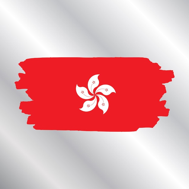 Ilustración de la plantilla de la bandera de Hong Kong