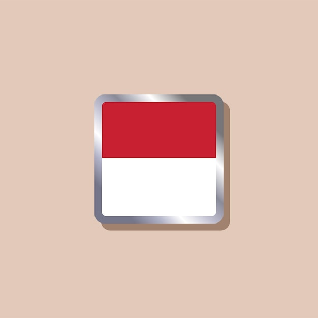 Vector ilustración de la plantilla de la bandera de indonesia