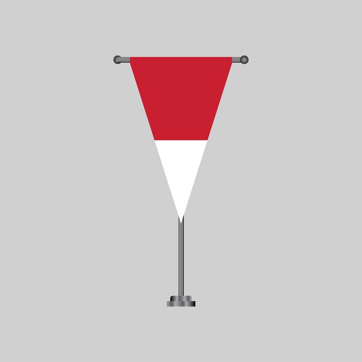 Vector ilustración de la plantilla de la bandera de indonesia