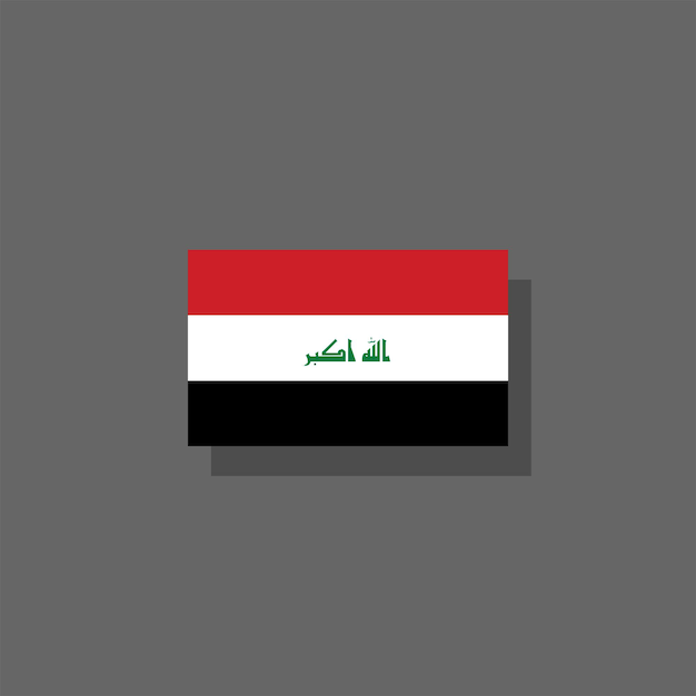 Ilustración de la plantilla de la bandera de irak