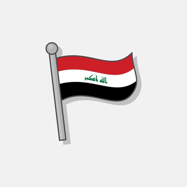 Ilustración de la plantilla de la bandera de irak