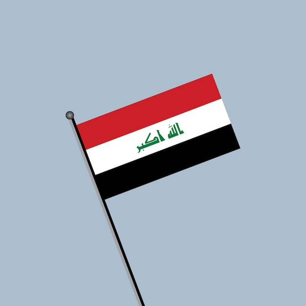 Ilustración de la plantilla de la bandera de irak