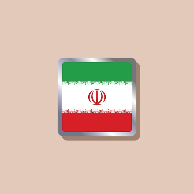 Vector ilustración de la plantilla de la bandera de irán