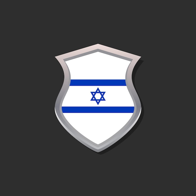 Vector ilustración de la plantilla de la bandera de israel