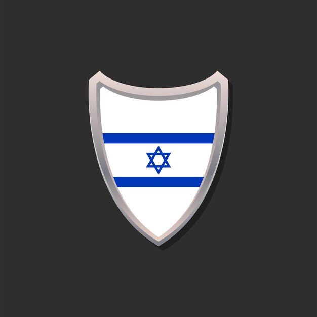 Vector ilustración de la plantilla de la bandera de israel