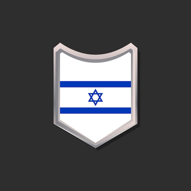 Vector ilustración de la plantilla de la bandera de israel