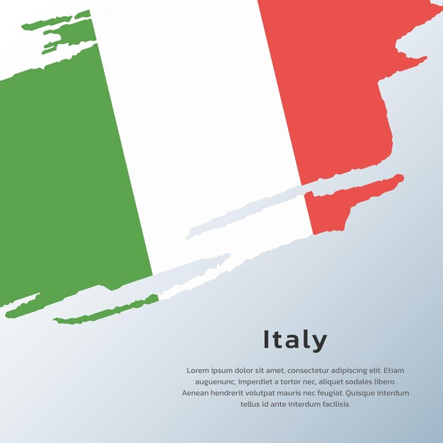 Ilustración de la plantilla de la bandera de italia