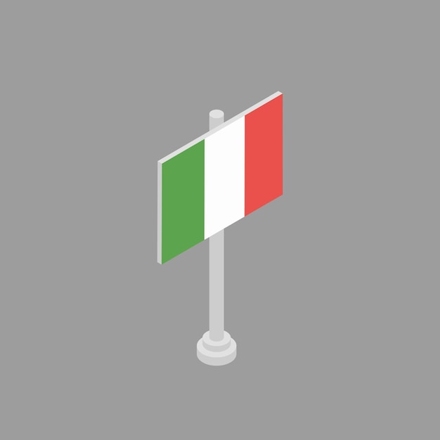 Ilustración de la plantilla de la bandera de italia