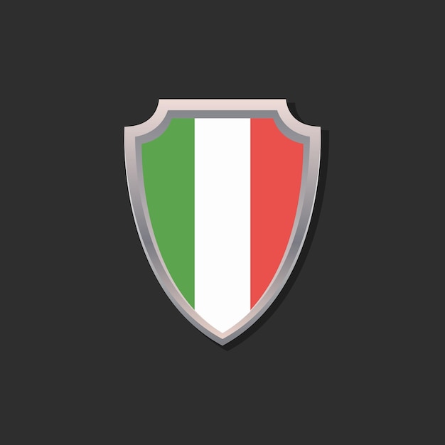 Ilustración de la plantilla de la bandera de Italia