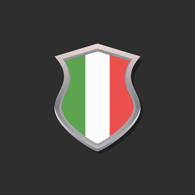 Ilustración de la plantilla de la bandera de Italia