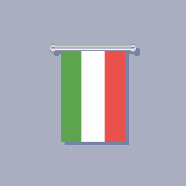 Ilustración de la plantilla de la bandera de Italia
