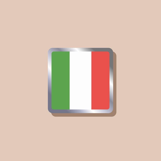 Ilustración de la plantilla de la bandera de Italia