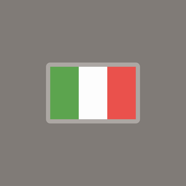 Ilustración de la plantilla de la bandera de Italia
