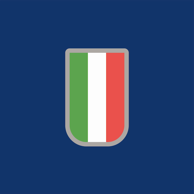 Ilustración de la plantilla de la bandera de Italia