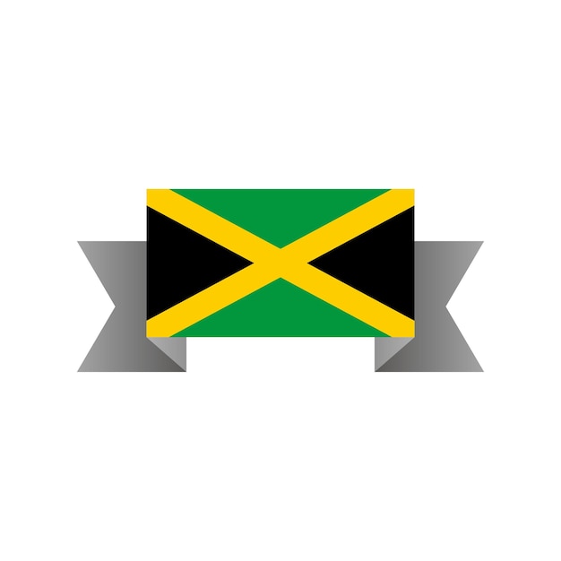 Ilustración de la plantilla de la bandera de Jamaica