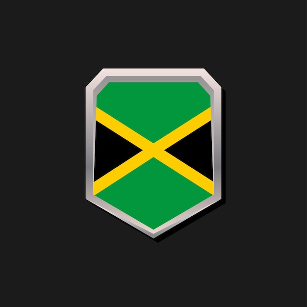 Ilustración de la plantilla de la bandera de Jamaica