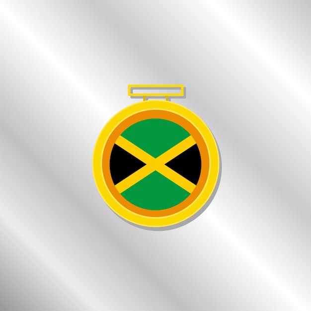 Ilustración de la plantilla de la bandera de Jamaica