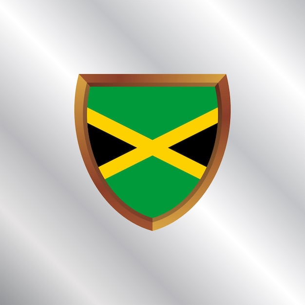 Ilustración de la plantilla de la bandera de jamaica