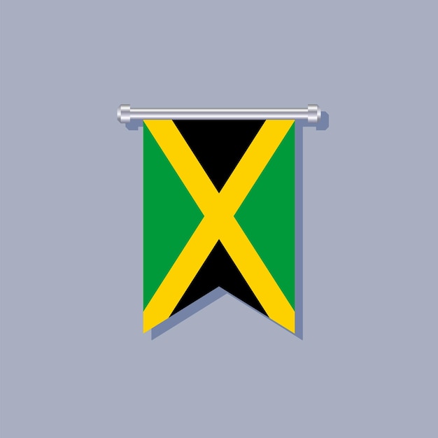 Ilustración de la plantilla de la bandera de Jamaica