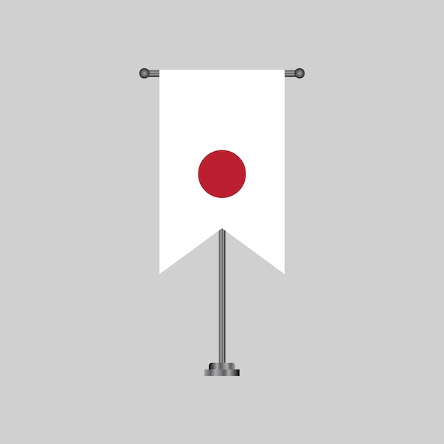 Vector ilustración de la plantilla de la bandera de japón